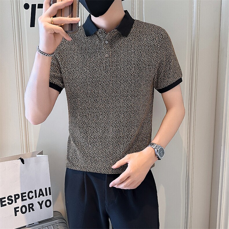 店主风社会小伙男高级感翻领POLO衫男保罗衫301A-1/PL114/P53,男装Polo衫,星座301A-1