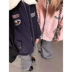 情侣装韩版摇粒绒棉服冬季保暖棉衣夹克厚外套N8015-P85网图