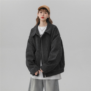 中性风夹克女大码M-5XL夹克男情侣美式百搭外套女JK8742P75控108图片