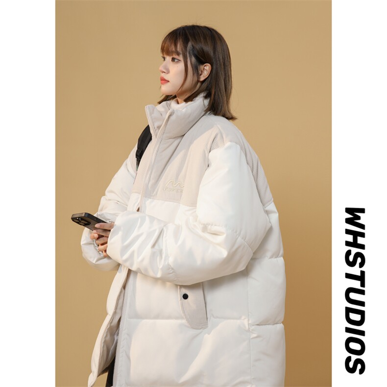 灯芯绒拼接刺绣棉服男女棉衣立领棉袄外套面包服3357-P80控108,男装棉衣,星座207