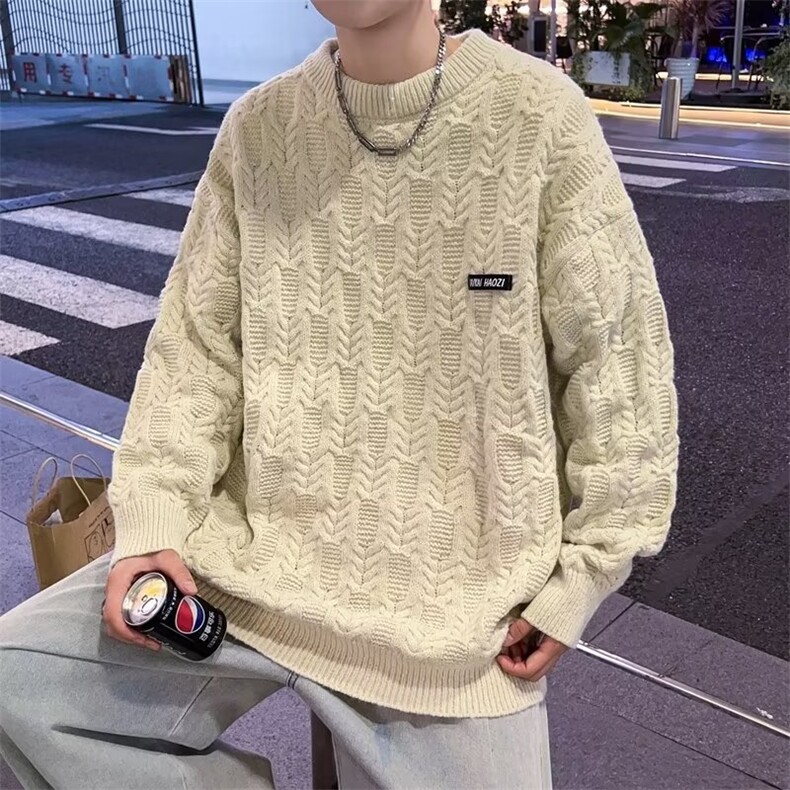 美式圆领毛衣男慵懒风休闲针织衫YM023P43,男装针织衫/毛衣,星座1116-2