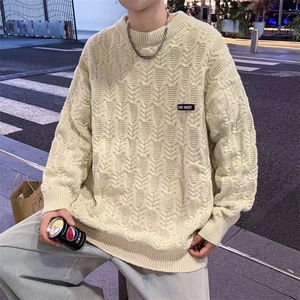 美式圆领毛衣男慵懒风休闲针织衫 YM023 P43图片