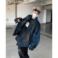 春秋季美式牛仔外套男设计感复古痞帅炸街潮牌夹克潮JK86311-68，男装夹克，星座1008