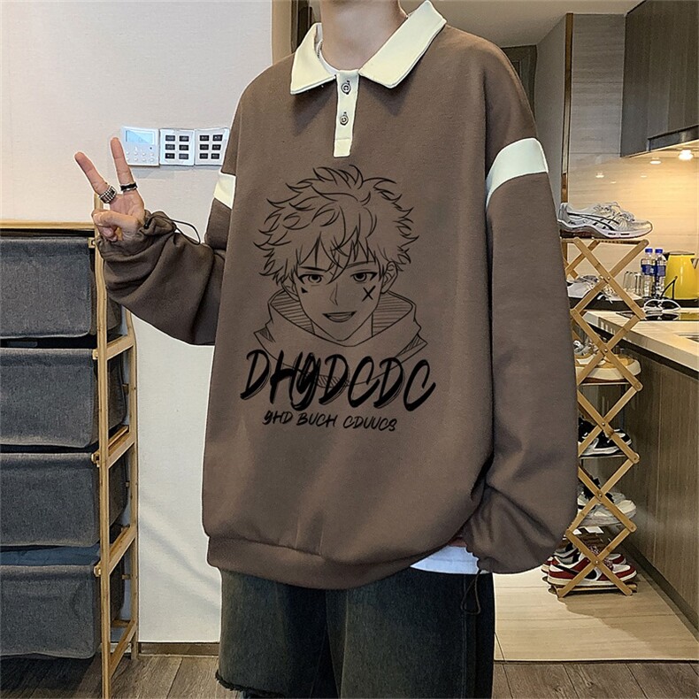 电商DSA028-PLCTV208P5065棉新款港风长袖POLO衫男,男装Polo衫,电商A028