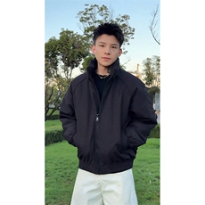 现货美式高街休闲夹克冬季三防立领纯色户外工装加厚棉服外套，男装夹克，电商A486