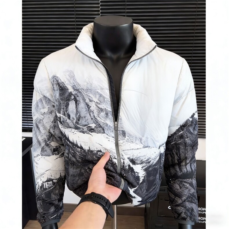 AA2115P95平替立领棉服男户外加厚保暖同款运动学生棉袄冲锋衣,男装夹克,电商B323A