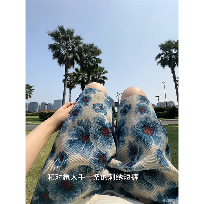 夏威夷民族风短裤男女抽绳夏季潮牌运动裤子DK2529P25，男装牛仔裤，电商A128