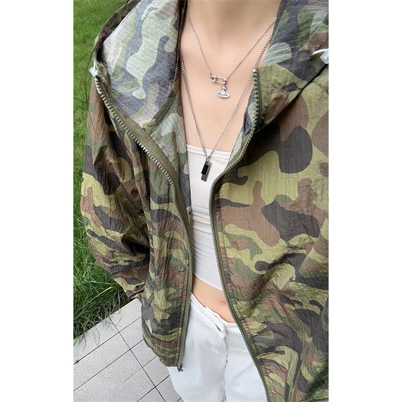 特批P80无差价夏季连帽迷彩男薄款冰感美式速干透气防晒衣J5211，男装防晒衣，电商A001