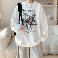 已注册/华棉内景春秋港风大码宽松圆领卫衣男WY00674/P35加绒P45，男装卫衣，电商B316