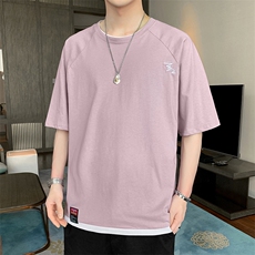 短袖t恤店主风男士圆领潮流体桖夏季印花衣服TC3021-P25，男装T恤，星座717