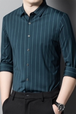 R-ZC308男士秋季新款长袖衬衣青年男式商务休闲锦氨无痕衬衫，男装衬衫，电商B360