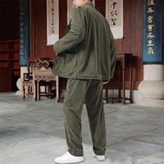 男士外套灯芯绒夹克套装盘扣立领风XZ1512-2501套装-P110，男装夹克，星座1512