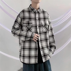 长袖衬衫男港风日系春季韩版潮流帅气衬衣X70P48，男装衬衫，星座1116-2