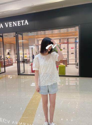 2021夏装新款绣花上衣，女装，天使格格