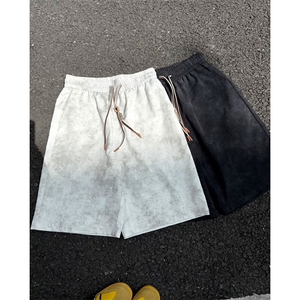 特批P23无差价夏季美式薄款扎染脏脏裤冰丝凉感大码短裤男DK5885图片