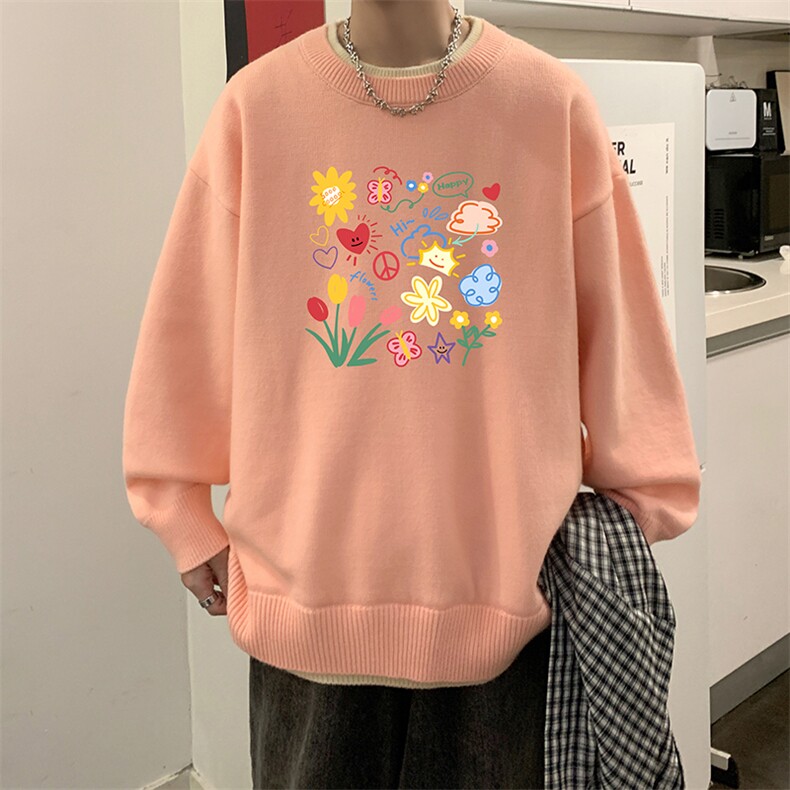 控78假两件毛衣男大码加绒针织衫男毛线衣M80319-P55加绒P70,男装针织衫/毛衣,电商A040