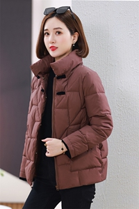 2023年秋冬新款设计款盘扣棉衣外套女宽松显瘦立领棉服外套图片