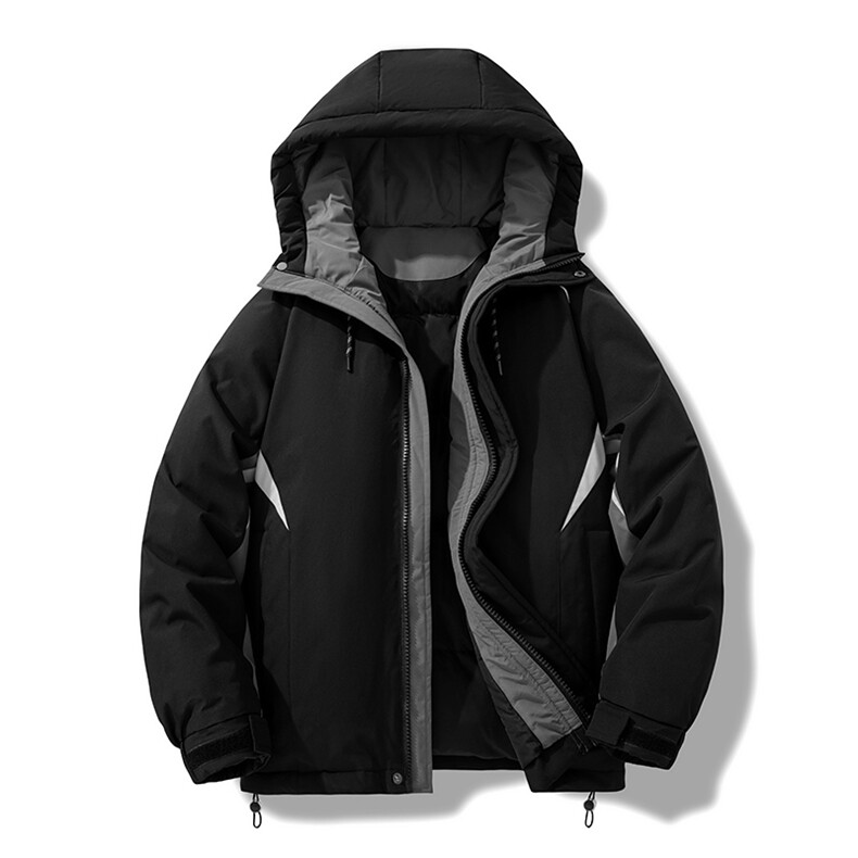 冬季保暖90白鸭绒羽绒服连帽外套二开A406 Y0612 P235图片