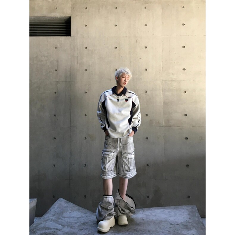 【有货】Y177LL-常规特P55加绒特P60撞色球衣卫衣男翻领外套,男装卫衣,星座1007（原301D）