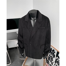 男装呢料呢子夹克外套24冬季西装领毛呢大衣XZ514-2-24275-P98，男装夹克，星座514-2(原B239)