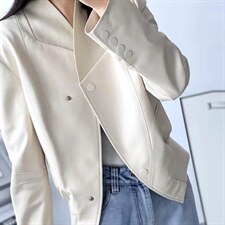 2022秋季新款高级感百搭气质皮衣，女装皮衣，L·H·X