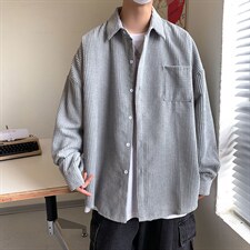 灯芯绒外套长袖韩版衬衫宽松男女学生中性潮A161-2-CT1357-P45，男装衬衫，电商A161-2