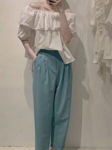 卷边直筒裤图片