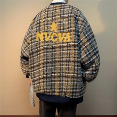 男秋季2023新款长袖刺绣双层毛呢夹克外套W9205P65，男装夹克，星座1116-2