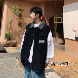 MJ231J-p68-限价98 M-5XL抖音情侣棉马甲加绒大码羊羔毛cityboy图片
