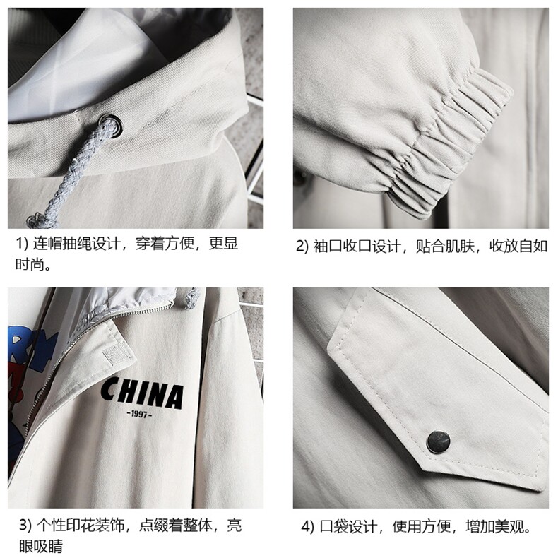 JK41248-P85加棉款-P115纯棉连帽夹克男士大码工装夹克男网格,男装夹克,电商A040A
