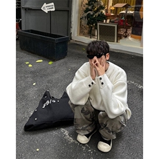 圆领男士纽扣i针织毛衣男A367M2409P60控88，男装针织衫/毛衣，电商A367