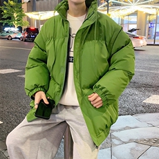 港风潮牌新款可拆卸袖子立领棉服潮流保暖棉衣M087-P105控159，男装棉衣，星座717