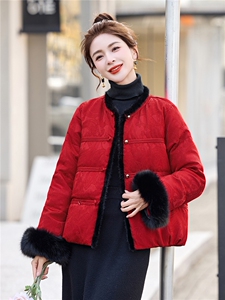2025年冬季依如秀新中式短款新年羽绒服图片
