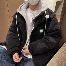 美式复古冬季加厚棉服男款套装假两件棉衣男外套保暖棉袄，男装棉衣，星座506A