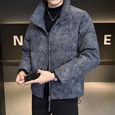 标90男休闲立领羽绒服图案面包服外套上衣A329-YR2567-P255，男装羽绒服，电商A329