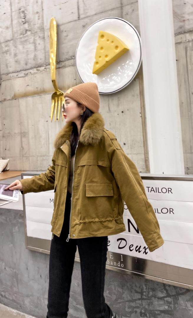 狐狸毛派克服，其它，贻思茗