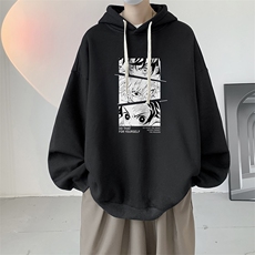 连帽卫衣男大码运动服帽衫外套WY2176-P35加绒款-P40，男装卫衣，电商A040