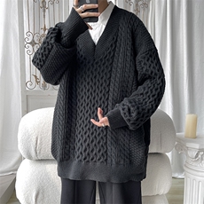 宽松V领针织衫毛衣男KD505-P50，男装针织衫/毛衣，电商D312-1