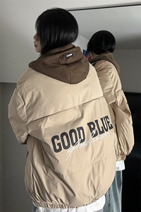 1506/MY106/P78宽松面包服加厚连帽假两件棉衣外套情侣棉服男4图片