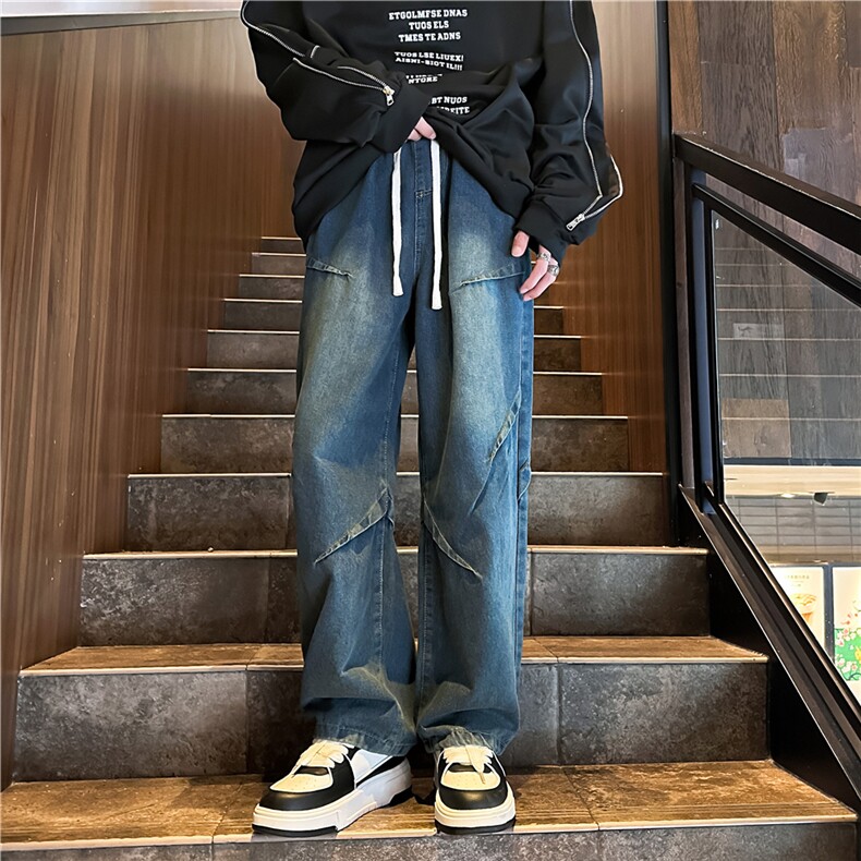 K1225-p38-控68oversizecleanfit黄泥牛仔裤直筒裤老爹裤长裤,男装牛仔裤,星座103A-1
