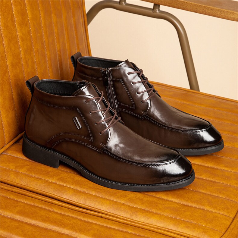 X4535-175秋冬新款马丁靴男士中帮男鞋加绒靴子，男鞋马丁靴，星座1407-3