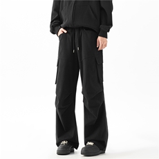 抖音品质美式高街cleanfit褶皱宽松工装裤B315-K24270-特p40控78，男装工装外套，电商B315