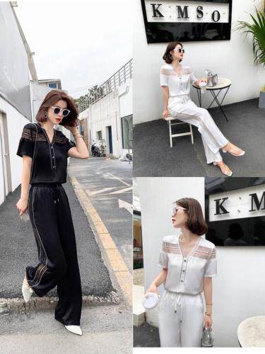 缎面套裤，女装，贻思茗