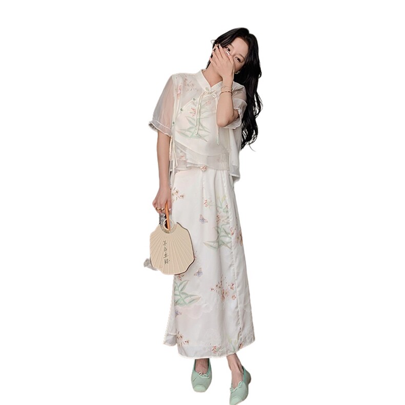 现货210-2833-P130-k198新中式风气质高端套装,女装套装/套裙,韩蜜菓