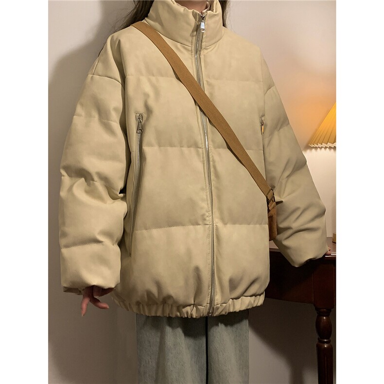 中性PU皮复古做旧双侧金属拉链夹克式加棉棉衣男MY77092P130控198,女装棉衣/棉服,星座227-7