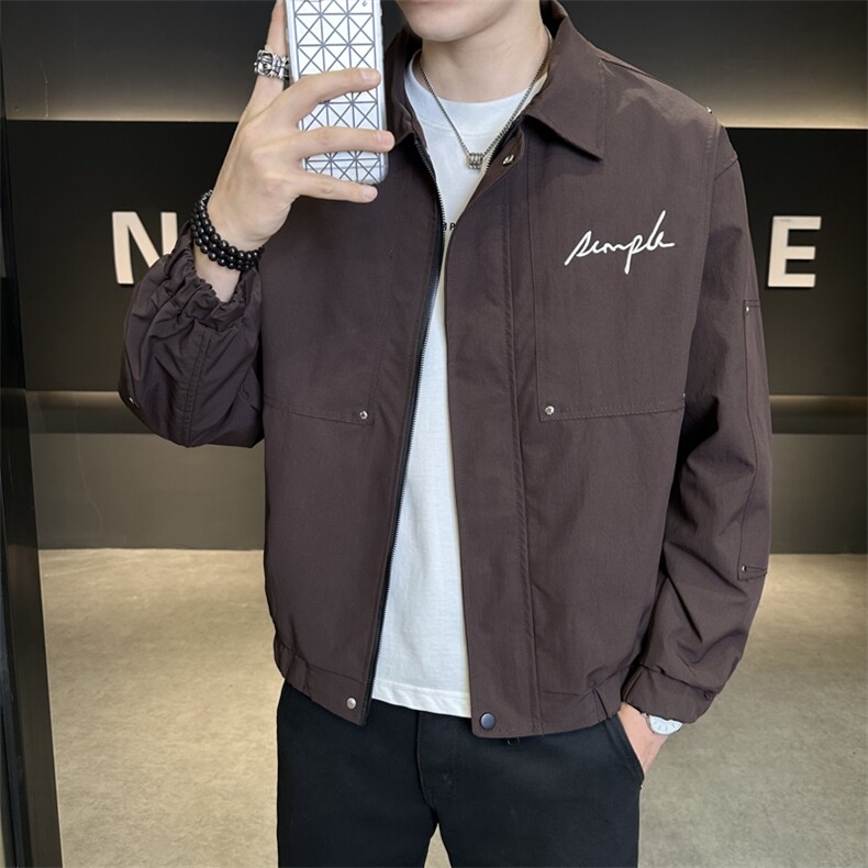 JK731-P702025秋季新款男士休闲夹克百搭潮流上衣外套,男装夹克,星座507A（原星座306B-2）