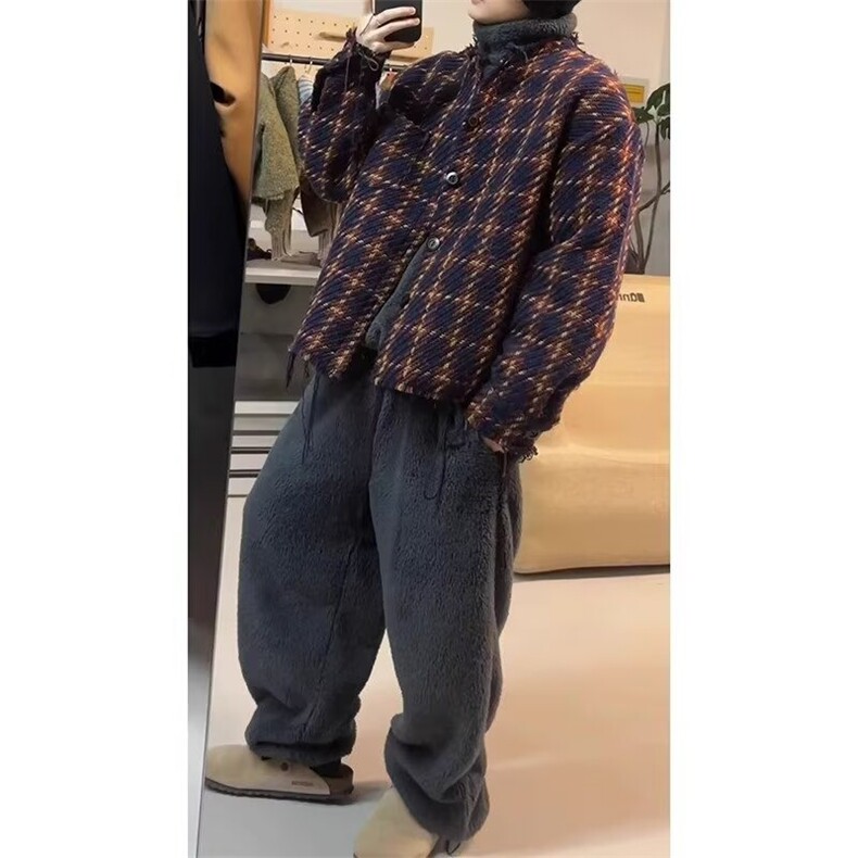 小香风流苏外套男2025春季破坏感格子夹克痞帅高级感上衣JKX58,男装夹克,星座516A