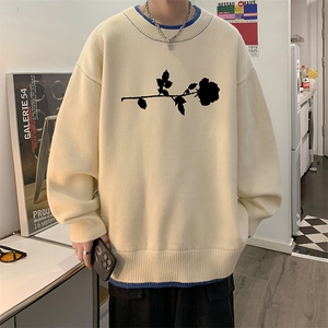 假两件毛衣男大码加绒针织衫男毛线衣M80360-P55 加绒P70图片
