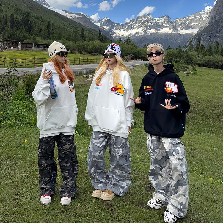 5298-P55魔术贴刺绣/袖口有标宽松休闲连帽卫衣薄款，女装卫衣/绒衫，星座617A-2