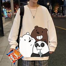 S6277-P28秋季圆领卫衣男大码韩版宽松长袖外套，男装卫衣，电商A040
